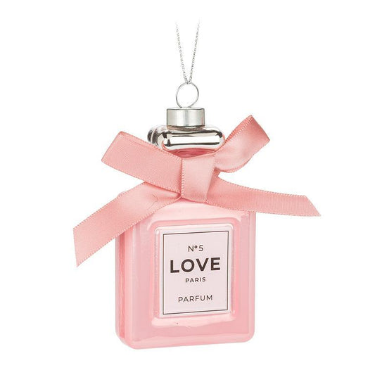 PINK PERFUME BOTTLE ORNAMENT