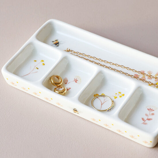 BLUE FLORAL TRINKET DISH
