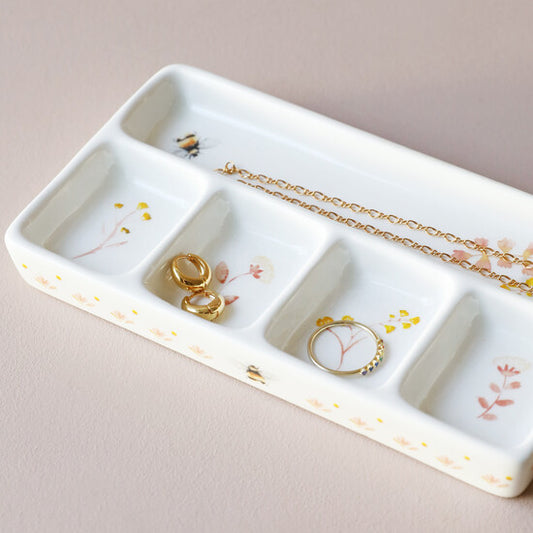 BLUE FLORAL TRINKET DISH