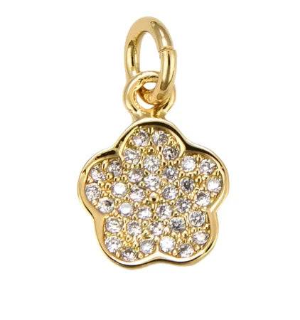 PAVE FLOWER CHARM