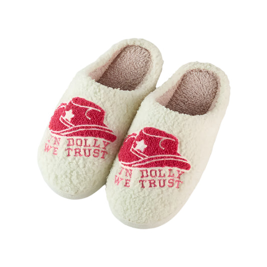 'IN DOLLY WE TRUST' SLIPPERS