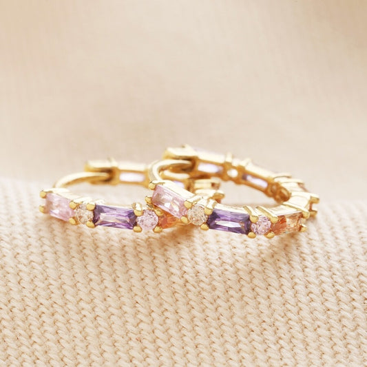 PASTEL BAGUETTE GOLD HUGGIES