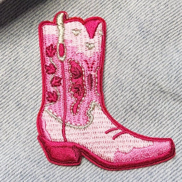 PINK COWGIRL BOOT PATCH