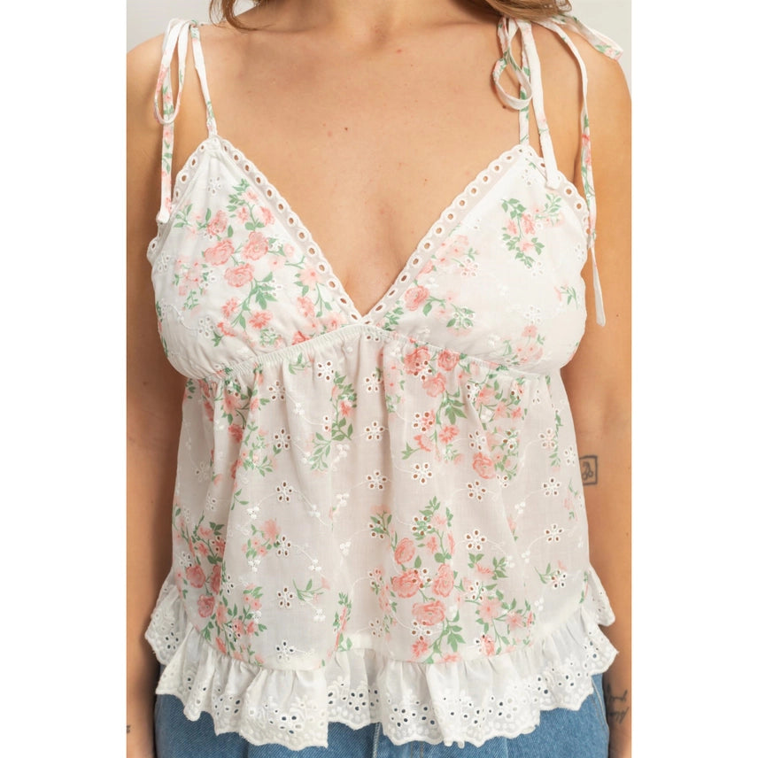 FLORAL BABYDOLL TANK
