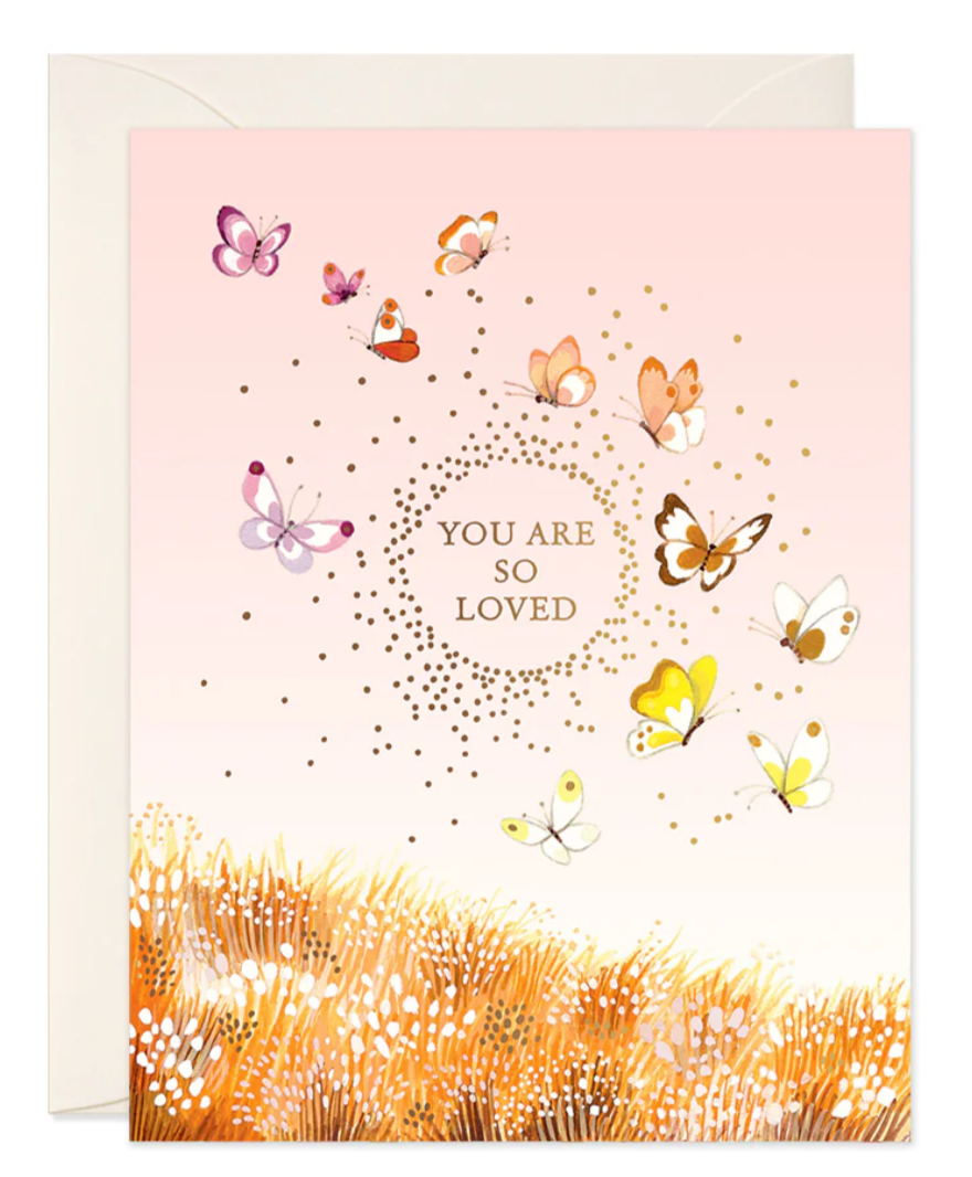 BUTTERFLY SO LOVED CARD