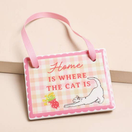 CAT HANGING PLAQUE