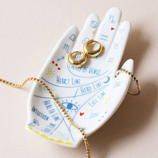 PALM READING TRINKET DISH
