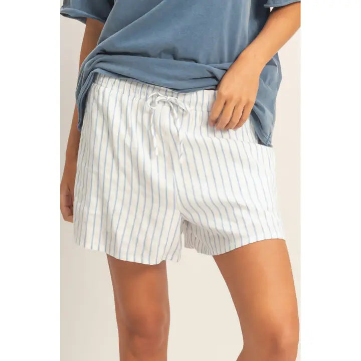 BLUE STRIPED SHORTS