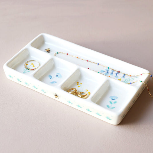 BLUE FLORAL TRINKET DISH