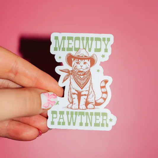 'MEOWDY PAWTNER' STICKER