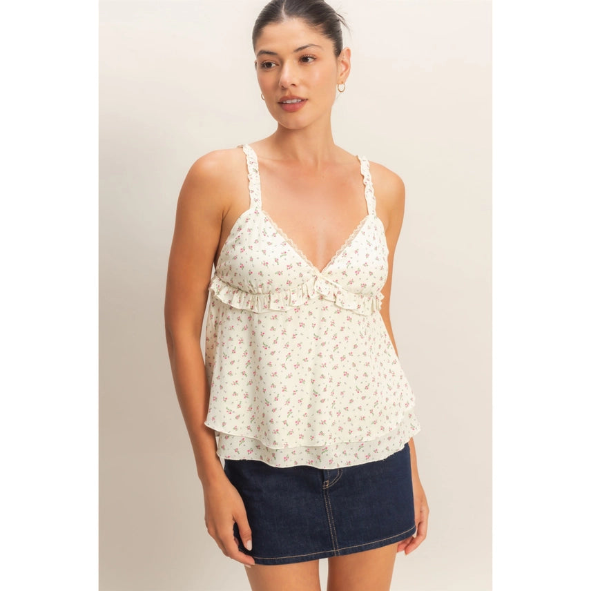FLORAL TIERED TOP
