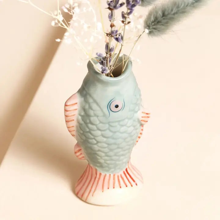 CERAMIC FISH BUD VASE