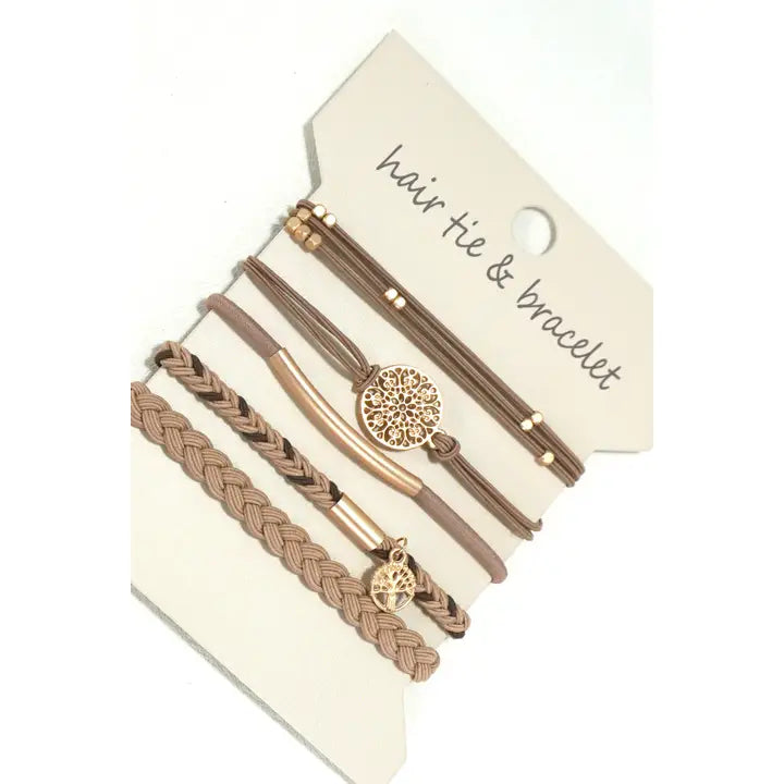 BOHO BRACELET/HAIR TIE PACK