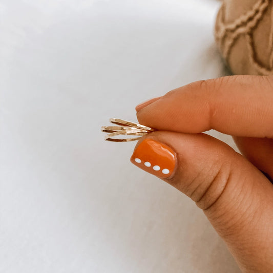 HAMMERED STACKING RING