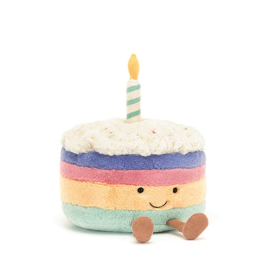JELLYCAT AMUSEABLES RAINBOW BIRTHDAY CAKE