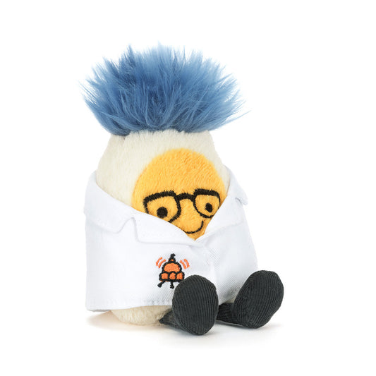 JELLYCAT AMUSEABLES BOILED EGG SCIENTIST OUTFIT