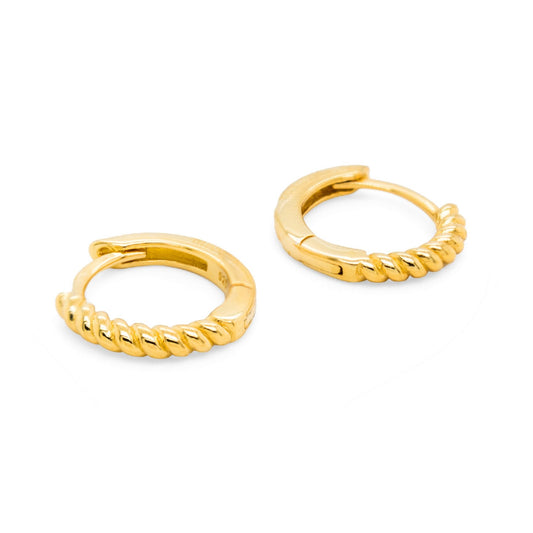 GOLD DEMI CROISSANT TWIST HUGGIES