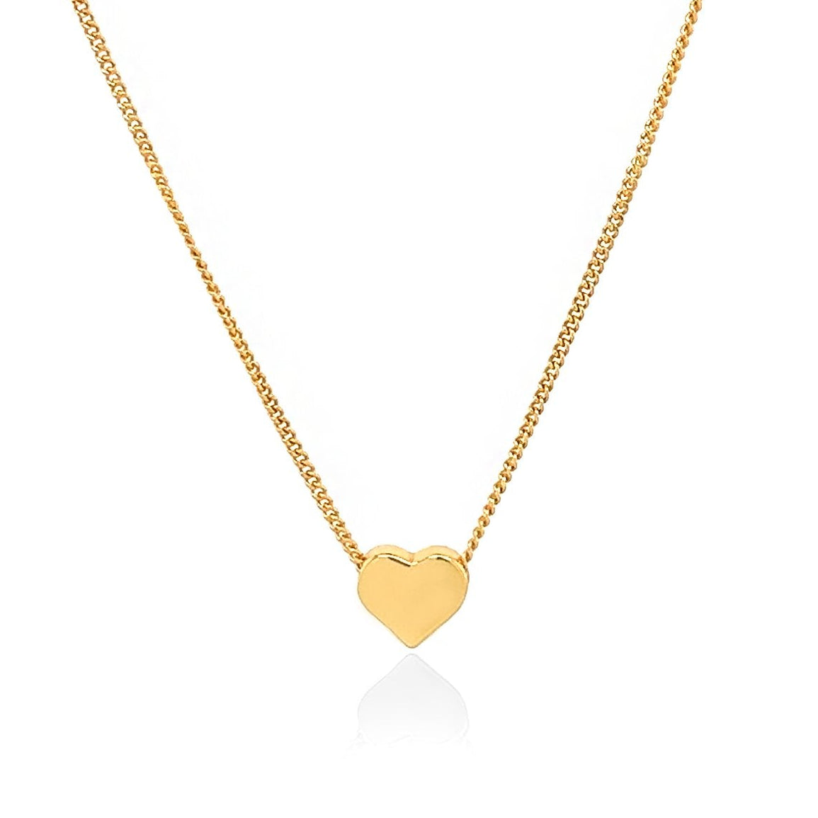 GOLD HEART CHARM NECKLACE