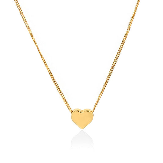 GOLD HEART CHARM NECKLACE