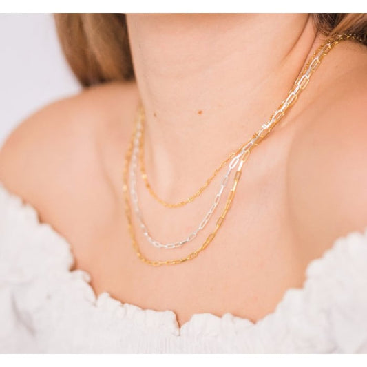 PAPERCLIP CHAIN 16" in GOLD