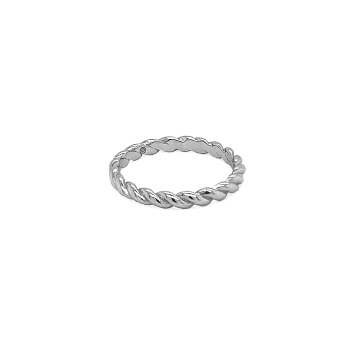 CHUNKY ROPE RING in SILVER