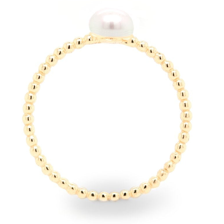 GOLD PEARL BUBBLE RING