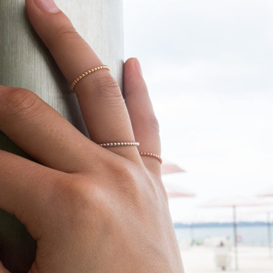 THIN BUBBLE RING in GOLD
