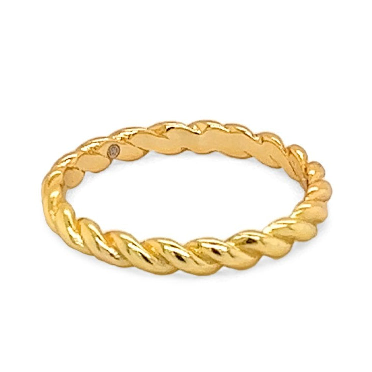 GOLD CHUNKY ROPE RING
