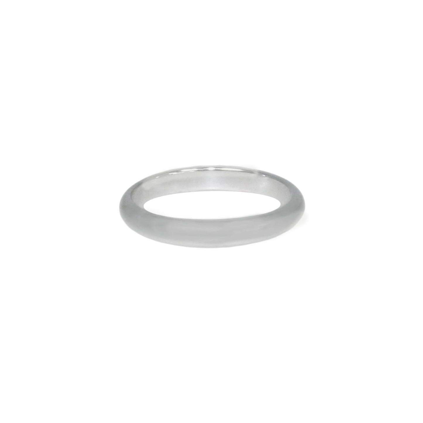 SILVER ROUND BAND RING