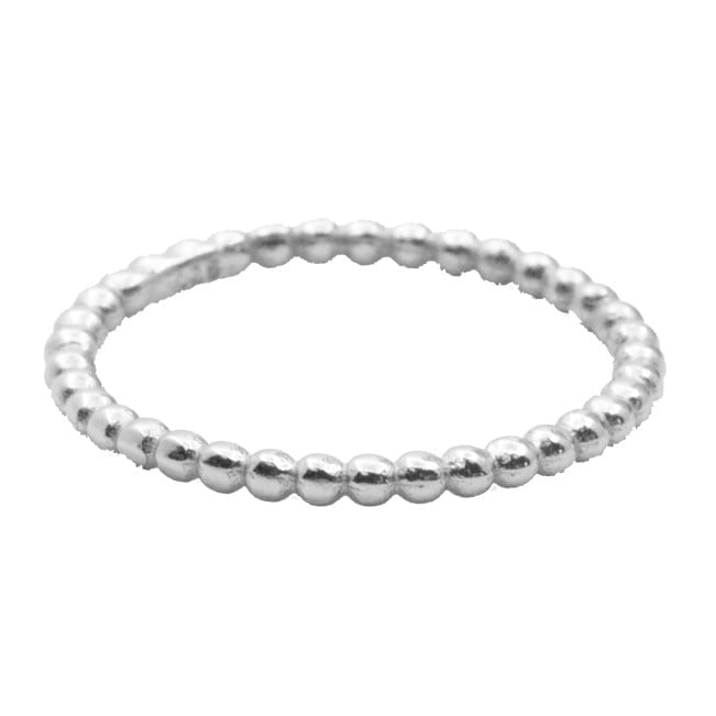 SILVER THIN BUBBLE RING