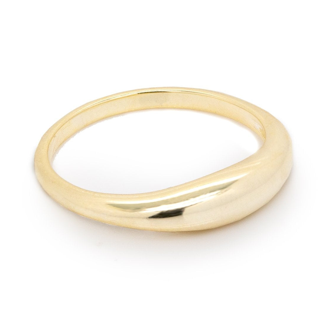 GOLD SLIM DOME RING