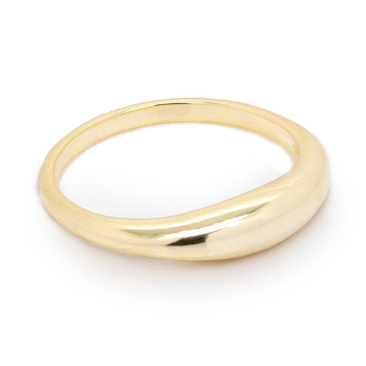 GOLD SLIM DOME RING