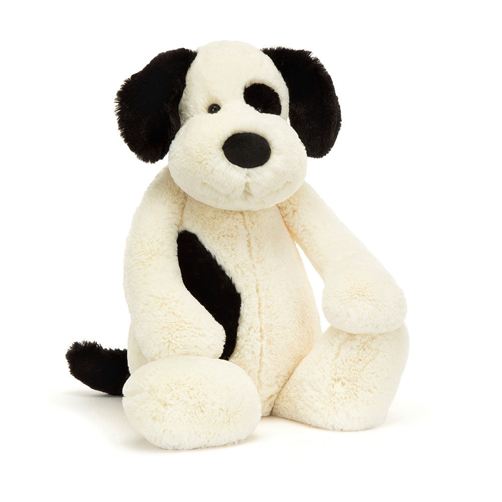JELLYCAT BASHFUL BLACK & CREAM PUPPY