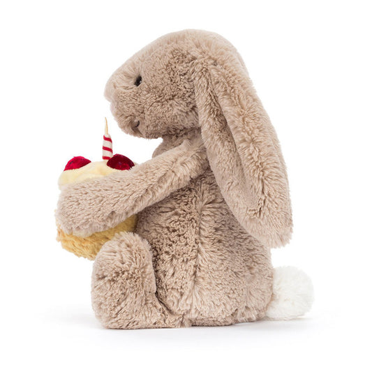 JELLYCAT BASHFUL BEIGE BUNNY BIRTHDAY