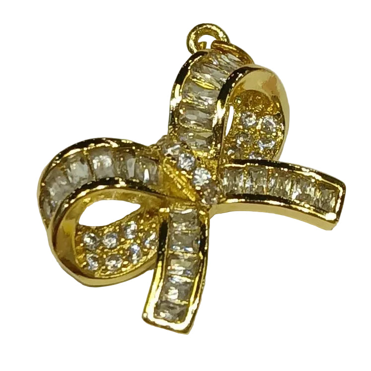 GOLD LARGE BOW CHARM