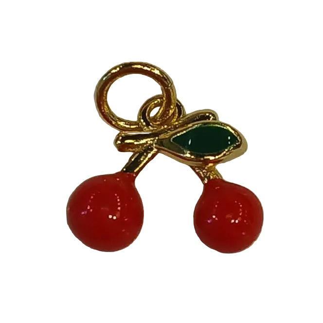ENAMEL CHERRY CHARM