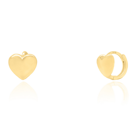 GOLD PUFFY HEART HUGGIES