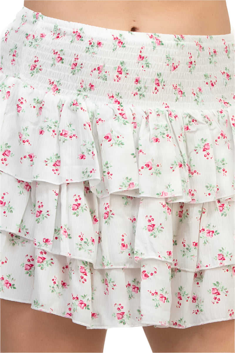 PINK BLOSSOM RUFFLE SHIRT