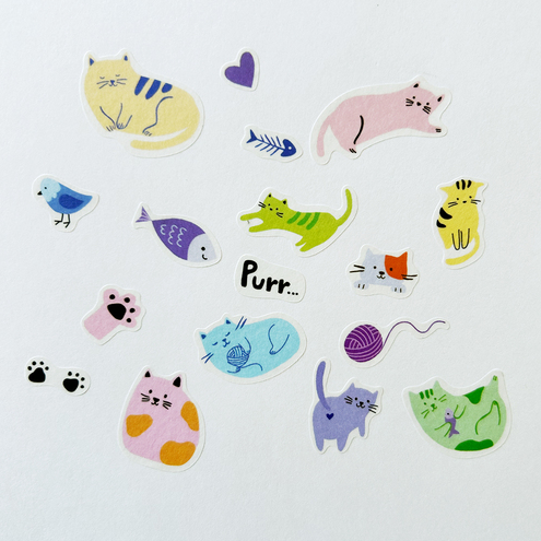 CATS JUMBLE STICKERS