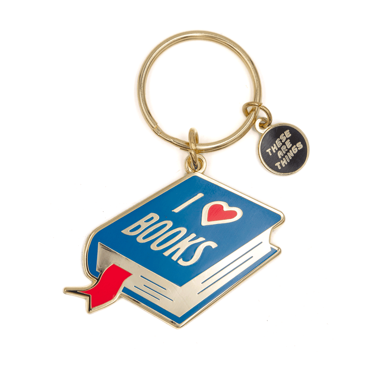 I HEART BOOKS KEYCHAIN