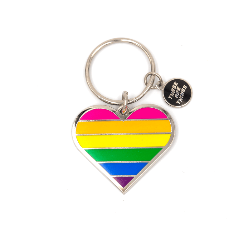 PRIDE HEART KEYCHAIN