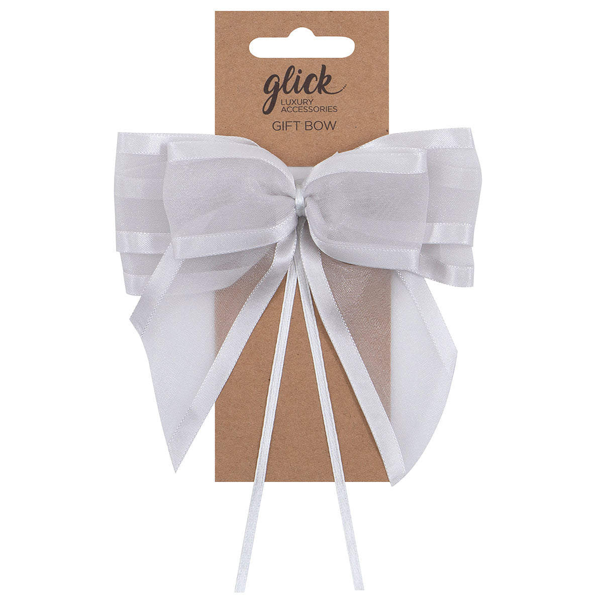 WHITE RIBBON BOW