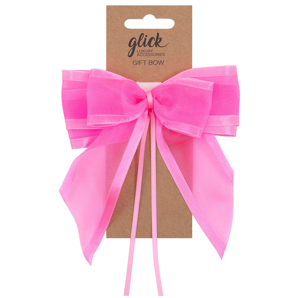 NEON PINK RIBBON BOW