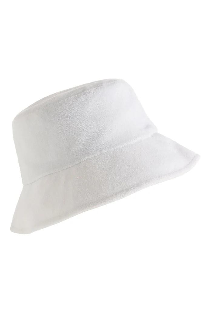 WHITE TERRY HAT