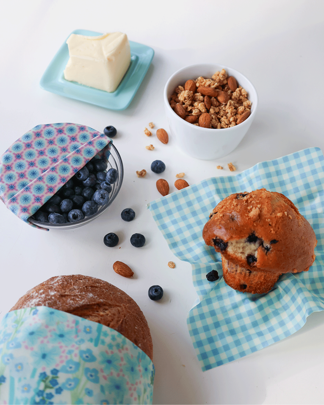 BLUE BEESWAX WRAP SET