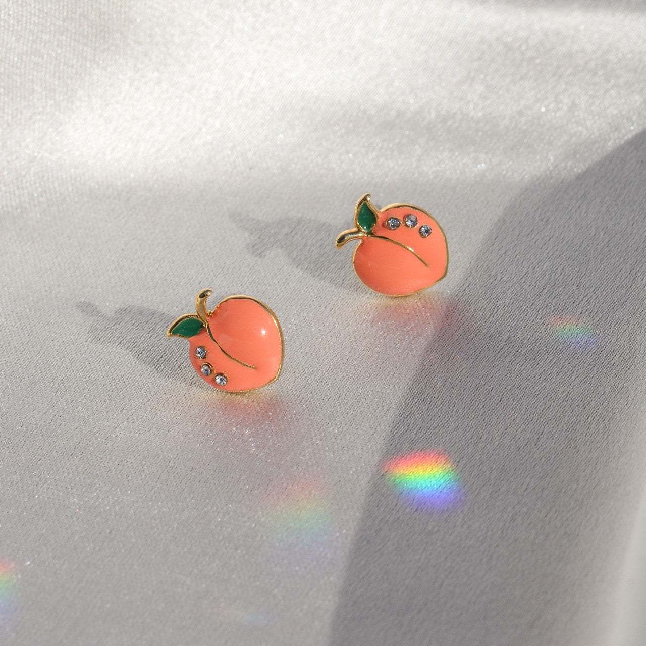 PEACH STUD EARRINGS