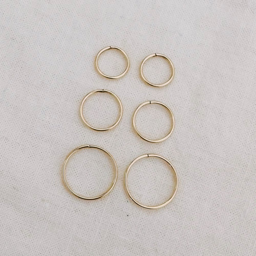 SEASIDE HOOPS GOLD 15MM