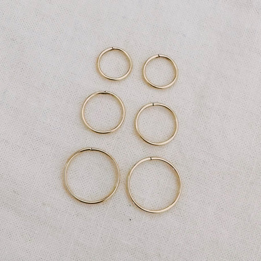 SEASIDE HOOPS GOLD 15MM