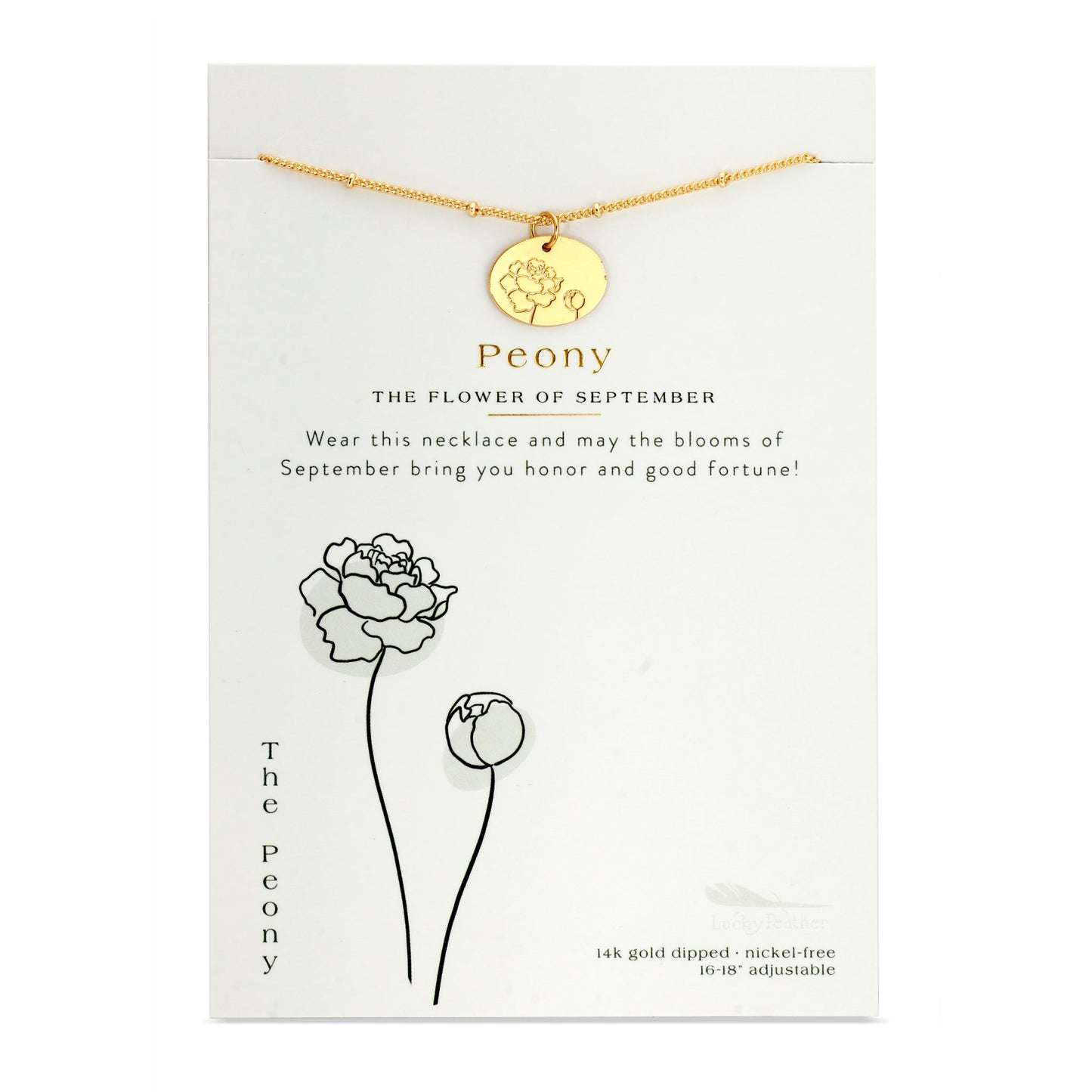 SEPTEMBER BIRTH FLOWER NECKLACE