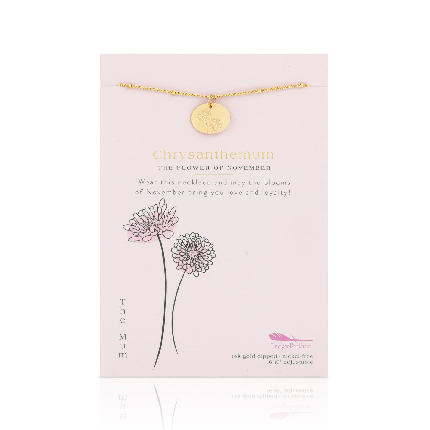 NOVEMBER BIRTH FLOWER NECKLACE